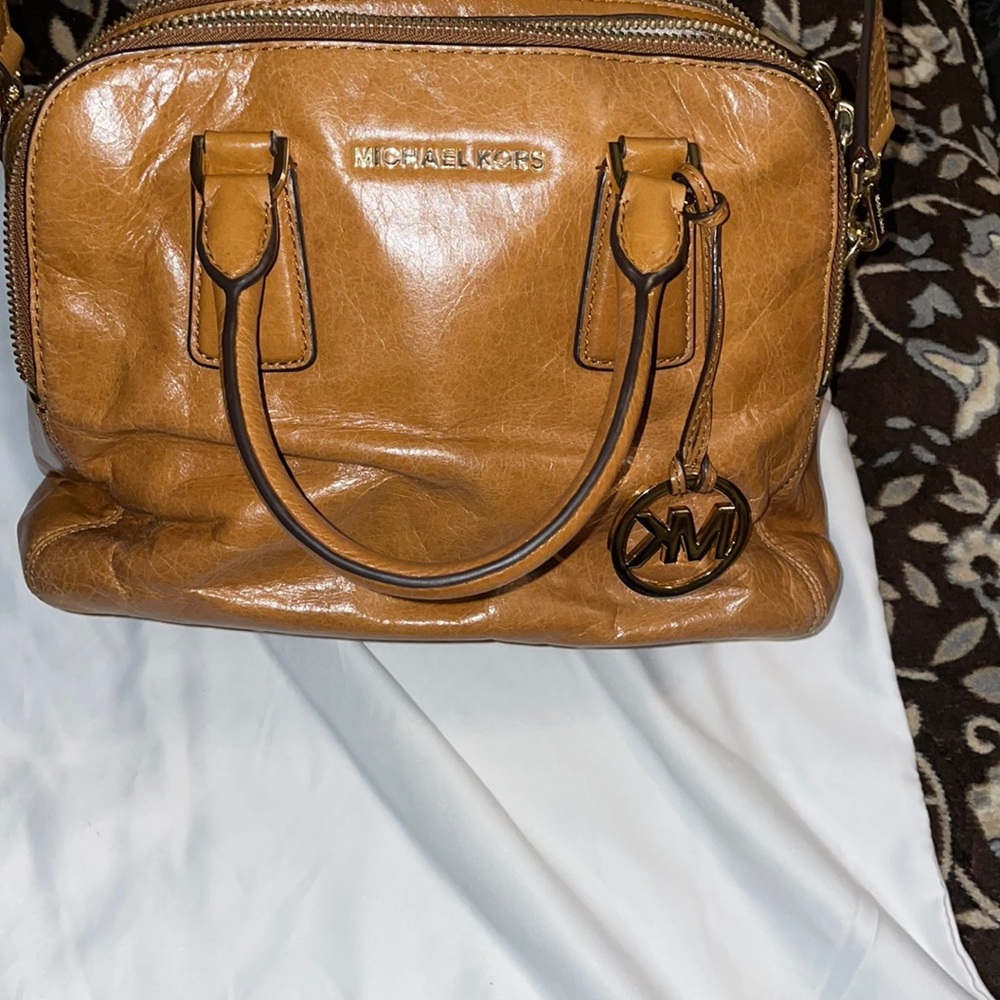 Cognac leather Michael Kors bag!!